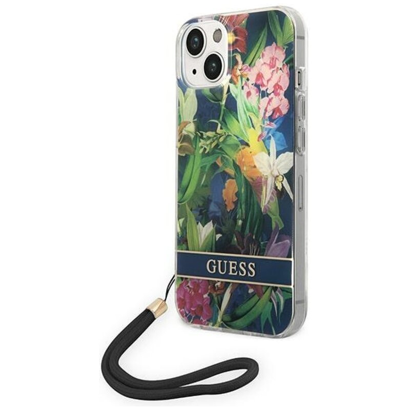 Etui GUESS Flower Strap do Apple iPhone 14 Plus Wielokolorowy