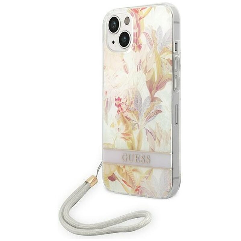 Etui GUESS Flower Strap do Apple iPhone 14 Plus Wielokolorowy