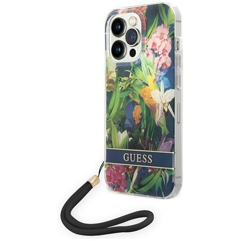 Etui GUESS Flower Strap do Apple iPhone 14 Pro Max Wielokolorowy