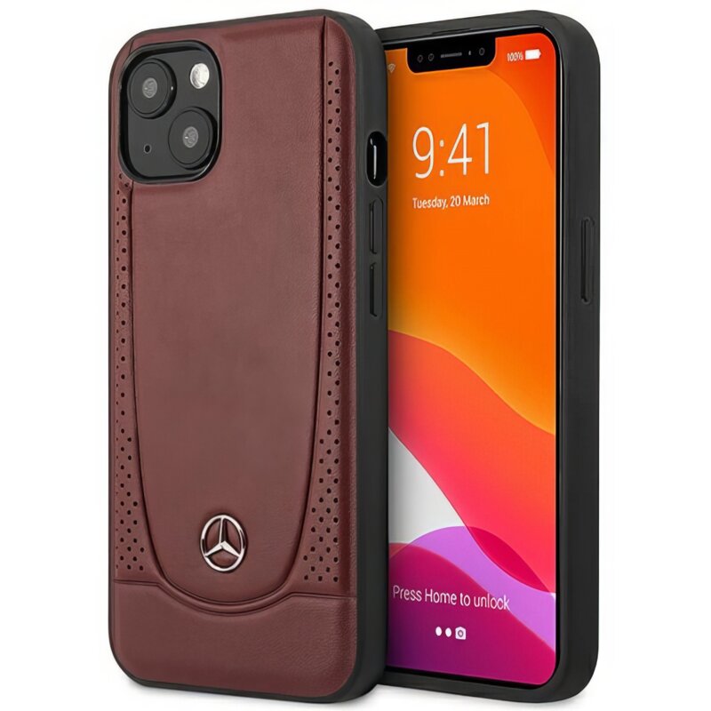 Etui MERCEDES Leather Urban Bengale do Apple iPhone 14 Plus Czerwony