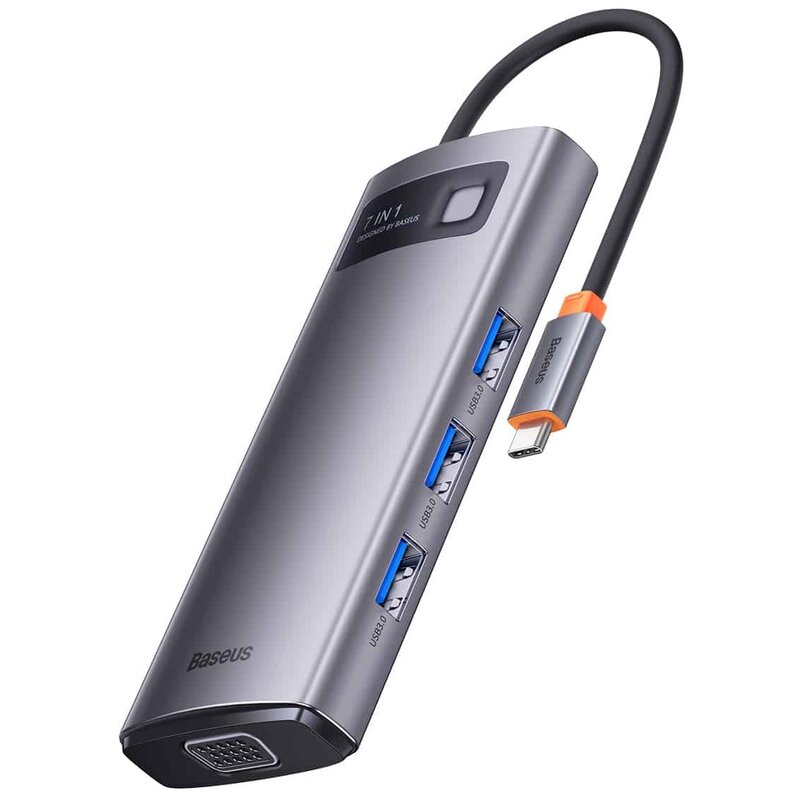 Hub BASEUS Metal Gleam WKWG040013 USB Typu C, Pasywny