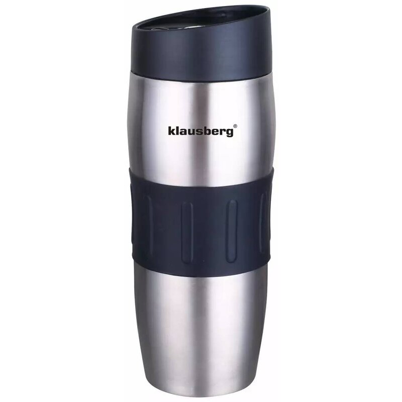 Kubek termiczny KLAUSBERG KB-7542 Srebrno-czarny 380 ml