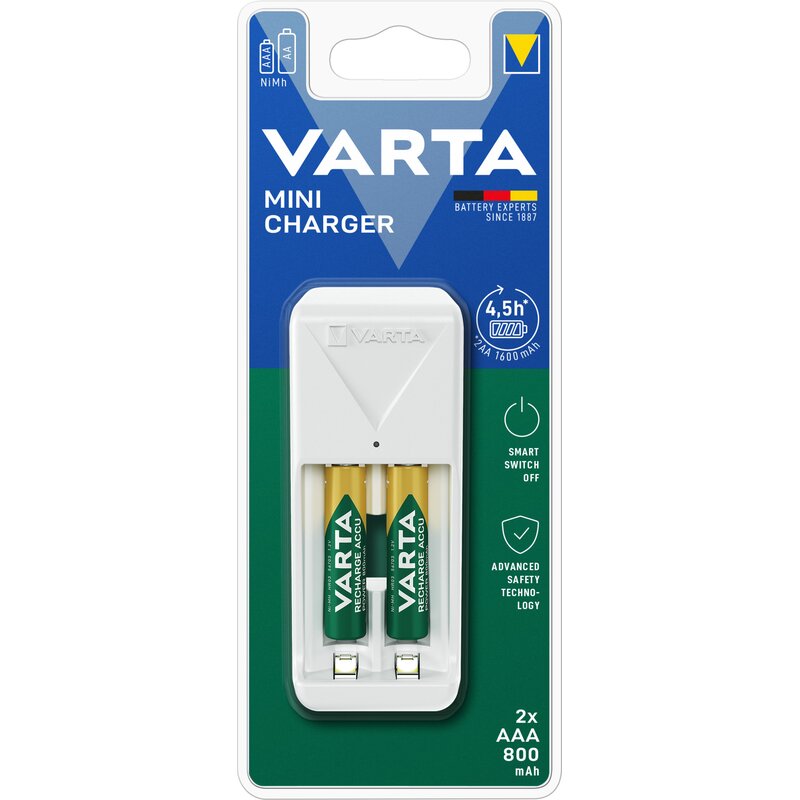 VARTA Mini Charger + 2 akumulatorki 800 mAh