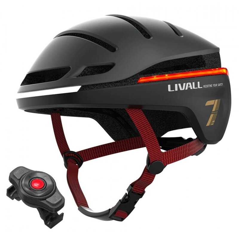 Kask rowerowy LIVALL EV021 Czarny Miejski z lampką (rozmiar L)