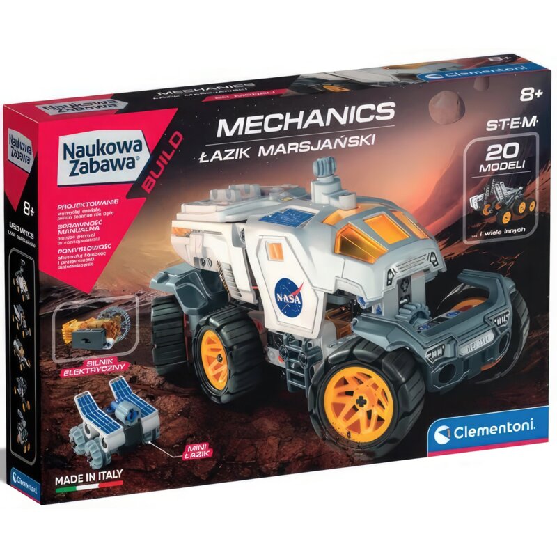 Klocki plastikowe CLEMENTONI Naukowa zabawa Mechanics Łazik marsjański 50729