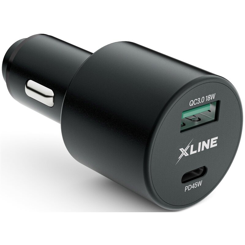 Ładowarka samochodowa XLINE CC601 QC 18W + PD 45W Czarny