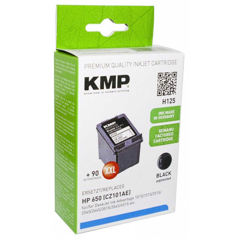 Tusz KMP do HP 650 Czarny 14 ml P0650 650BK