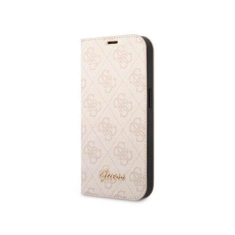 Etui GUESS 4G Vintage Gold Logo do Apple iPhone 14 Pro Max Różowy