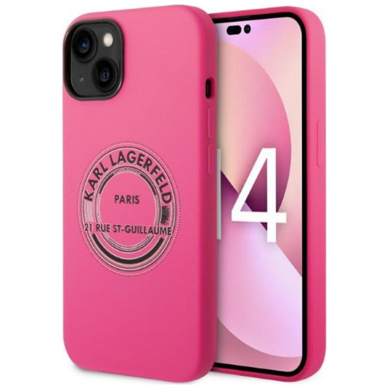 Etui KARL LAGERFELD Silicone RSG do Apple iPhone 14 Różowy