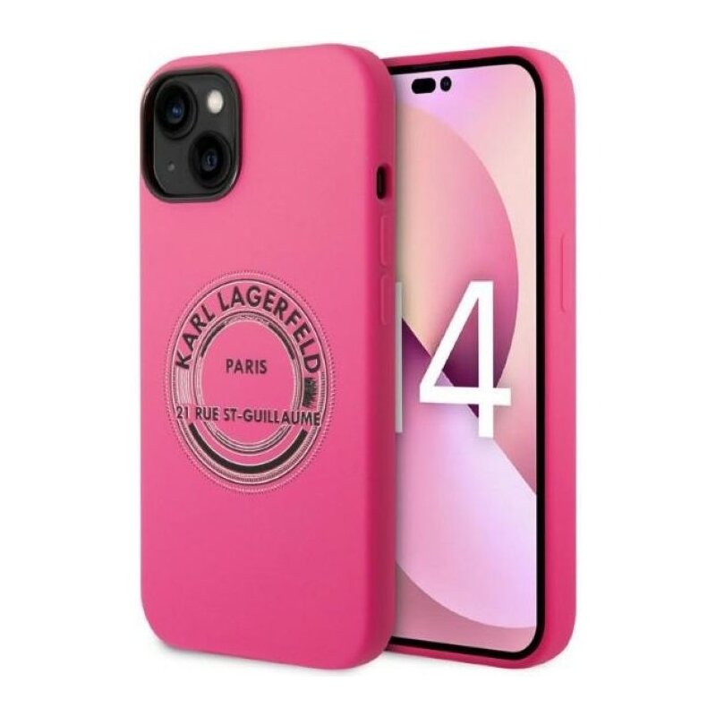 Etui KARL LAGERFELD Silicone RSG do Apple iPhone 14 Plus Różowy