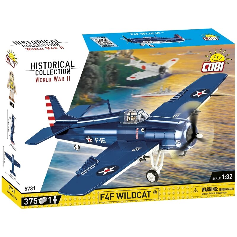 Klocki plastikowe COBI Historical Collection World War II F4F Wildcat - Northrop Grumman COBI-5731