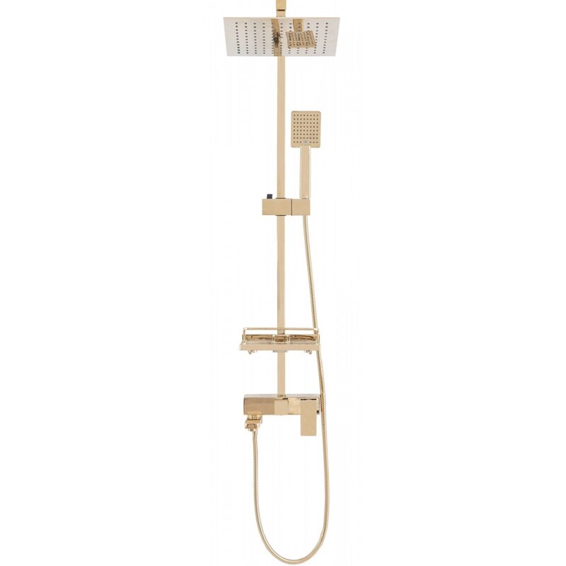 Zestaw prysznicowy natynkowy REA-P7008 Jack z deszczownicą Złoty