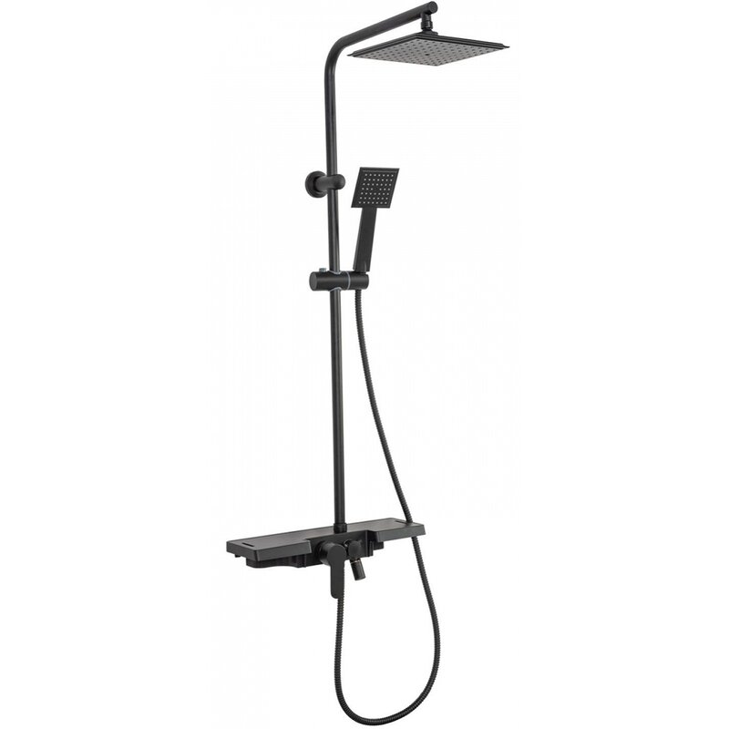 Zestaw prysznicowy natynkowy REA-P0636 Bravo z deszczownicą Czarny