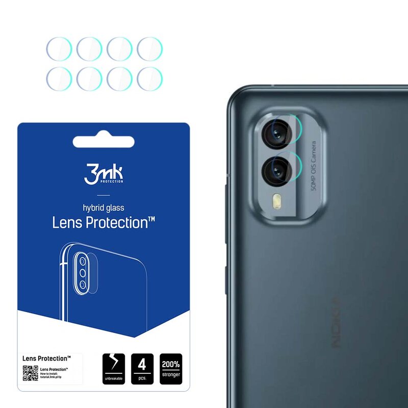Szkło hybrydowe na obiektyw 3MK Lens Protection do Nokia X30