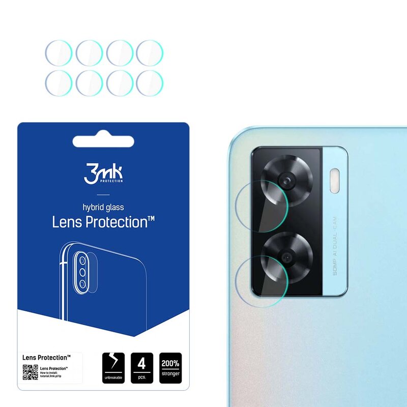 Szkło hybrydowe na obiektyw 3MK Lens Protection Camera do Oppo A57s