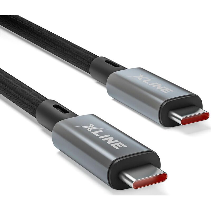 Kabel USB-C - USB-C XLINE 240W 8K 1 m Czarny