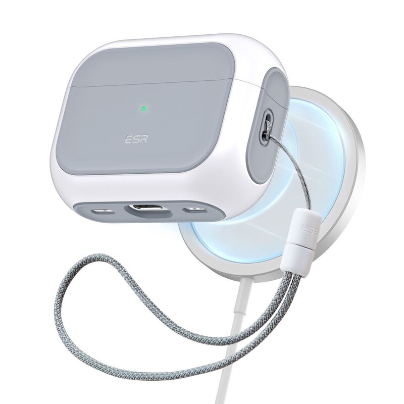 Etui na słuchawki ESR Orbit HaloLock MagSafe do Apple Airpods Pro 1/2 Biały