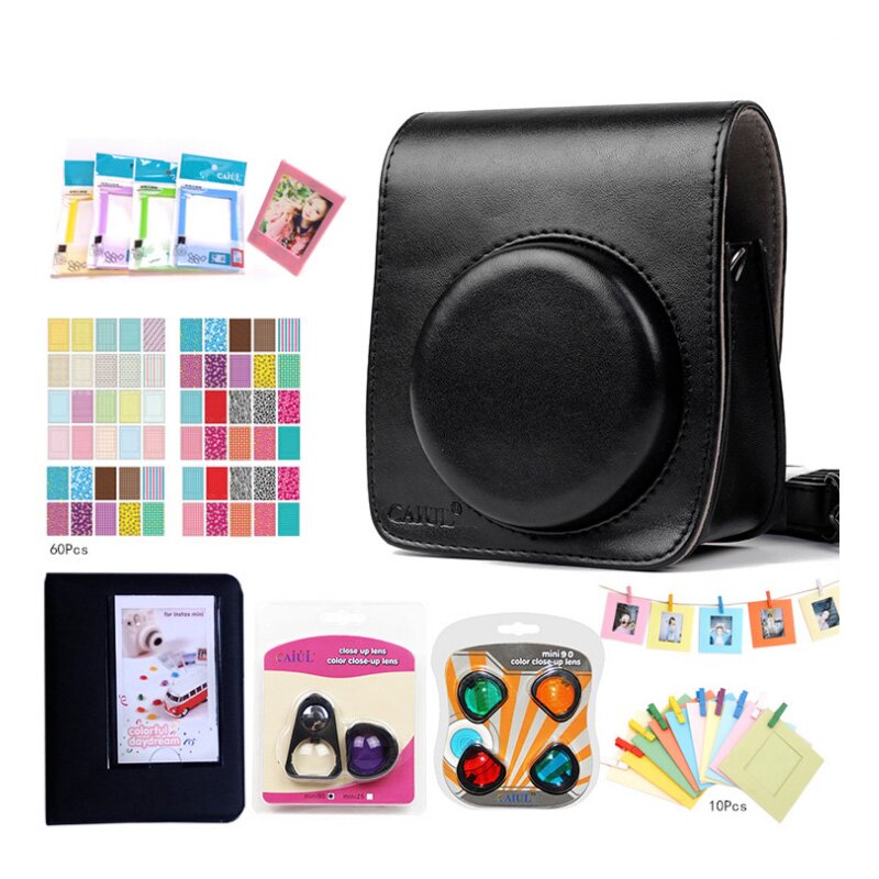 Zestaw akcesoriów CAIUL 8w1 do FUJIFILM Instax Mini 90/90 Neo Czarny