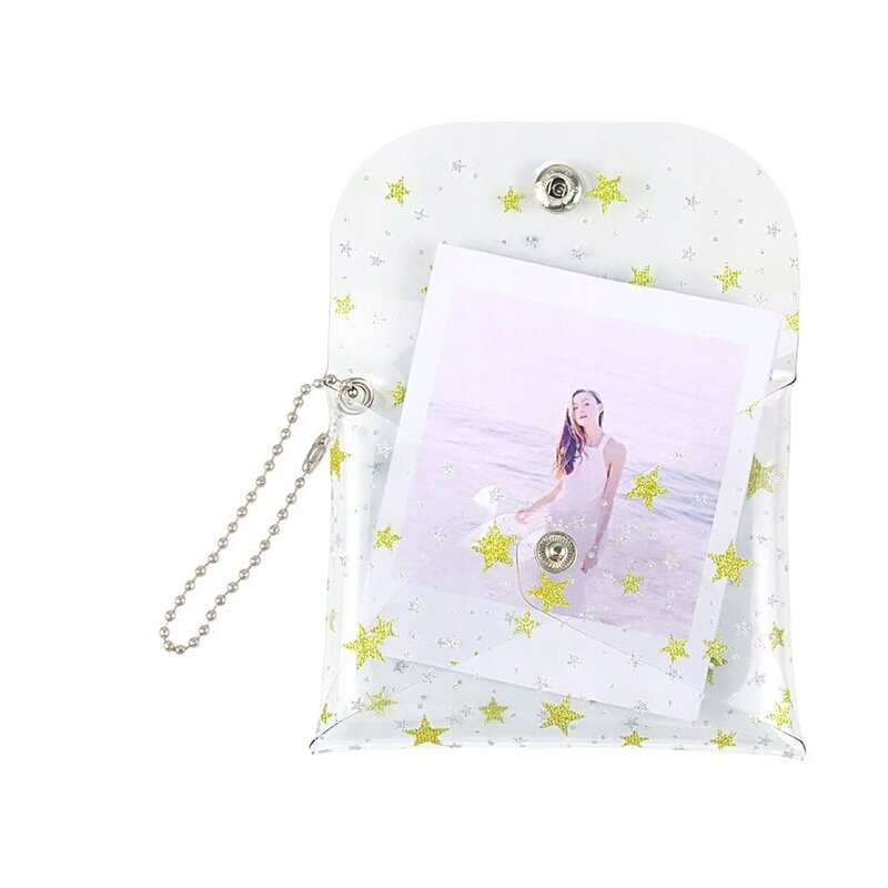 Pokrowiec LOVEINSTANT do zdjęć Instax 9 x 7.5 cm Złote gwiazdki