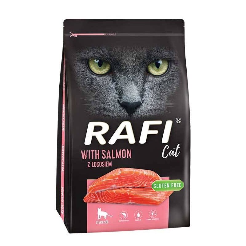 Karma dla kota RAFI Cat Sterilised z łososiem 7 kg