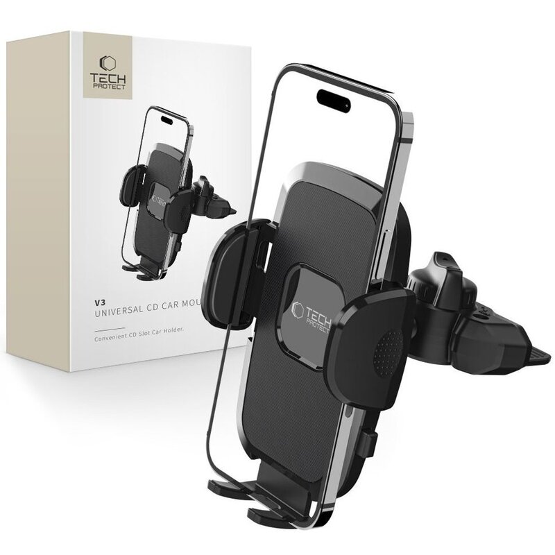 Uchwyt na telefon TECH-PROTECT V3 CD Czarny