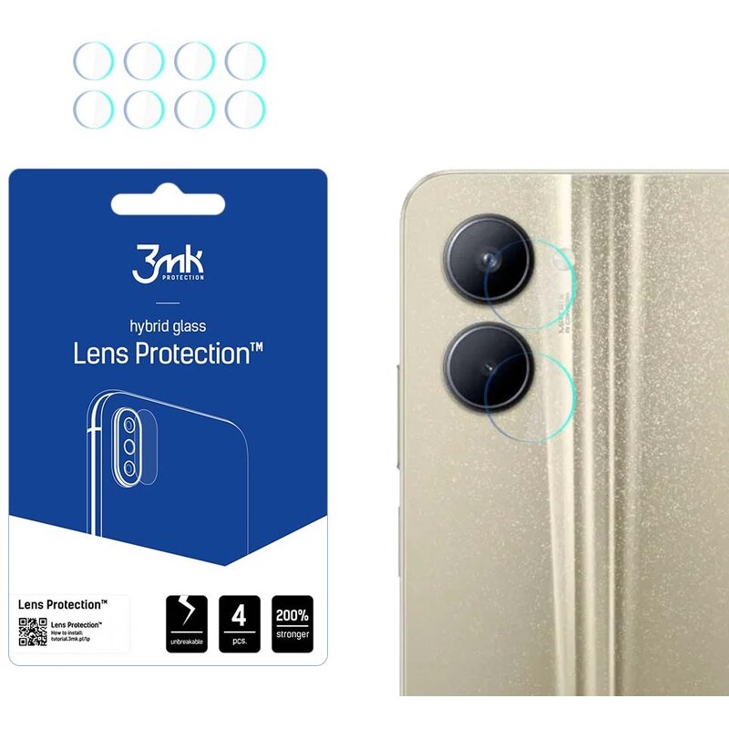 Szkło hybrydowe na obiektyw 3MK Lens Protection do Realme C33