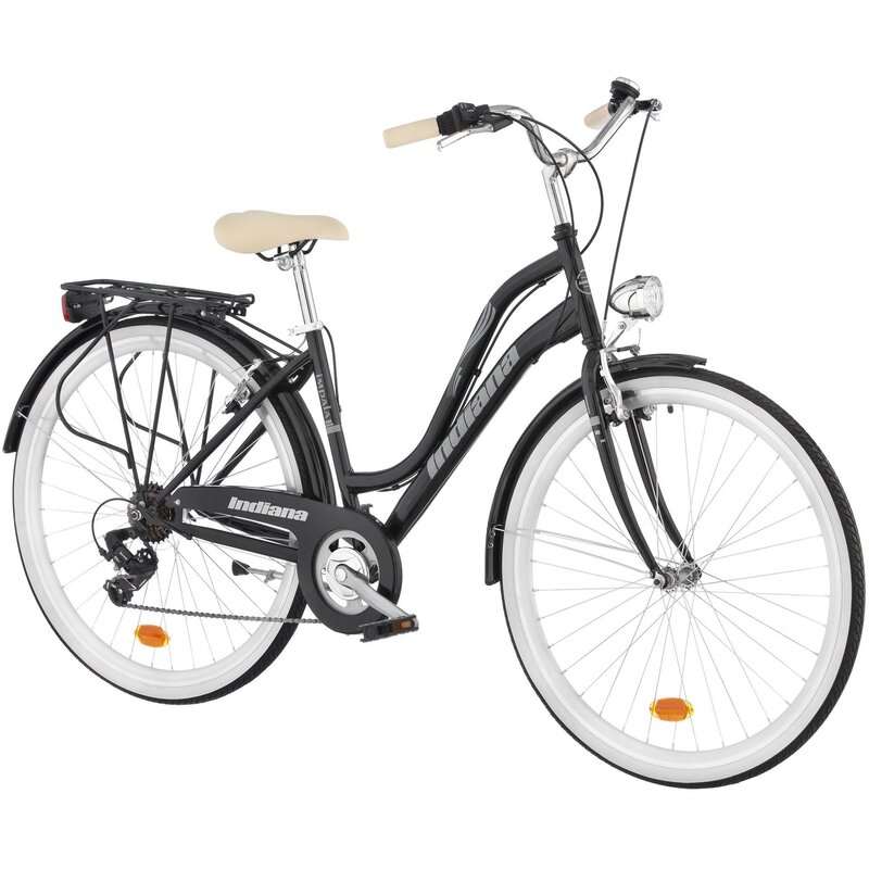 Rower miejski INDIANA Impala 7B 28 cali damski Czarny 2024