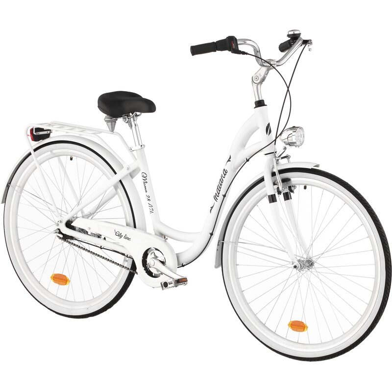 Rower miejski INDIANA Moena A7B 28 cali damski Biały 2025