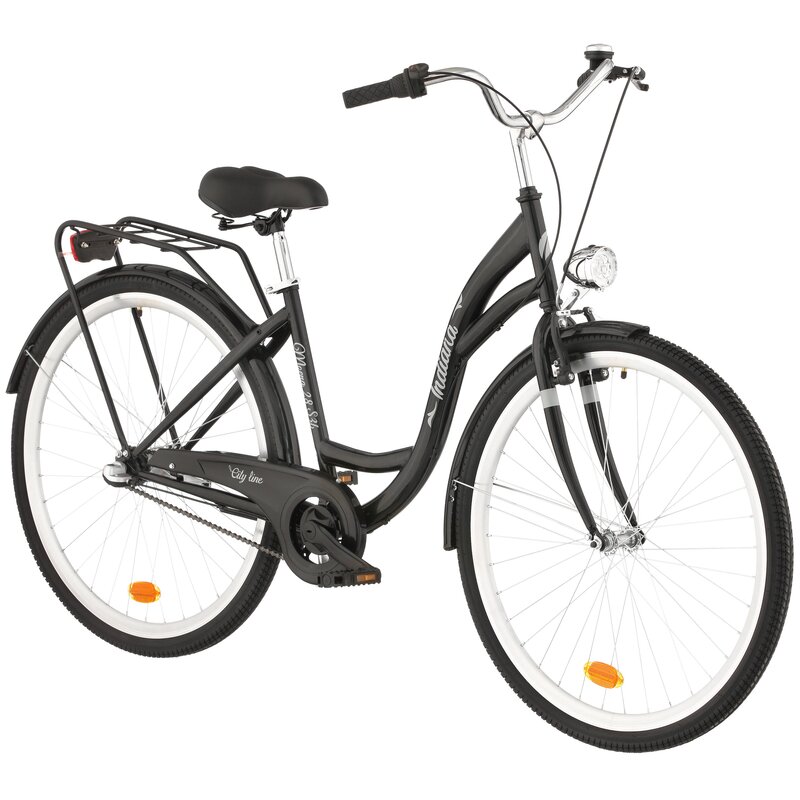 Rower miejski INDIANA Moena S3B D17 28 cali damski Czarny