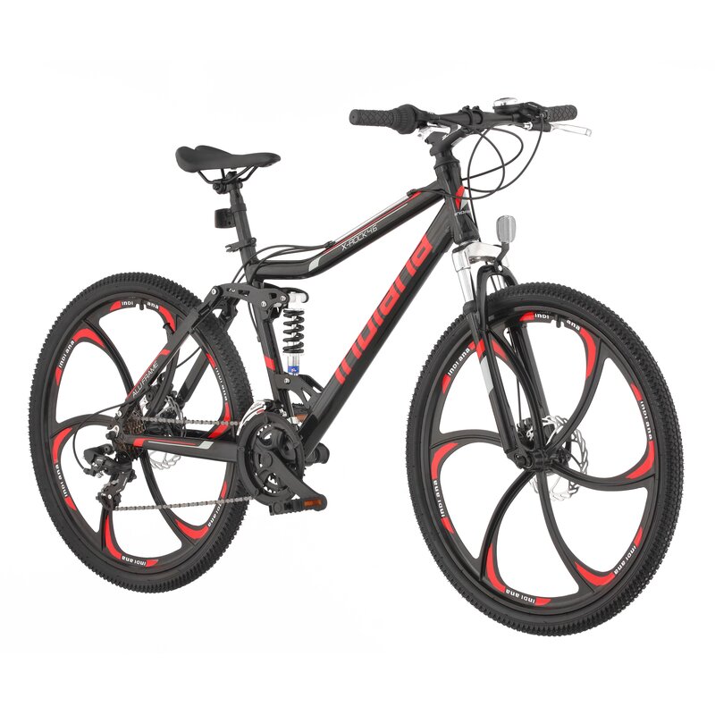 Rower górski MTB INDIANA X-Rock 4.6 M17 26 cali męski Czarno-czerwony