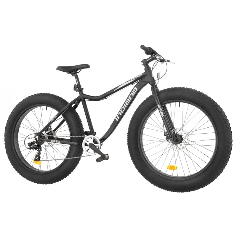 Rower górski MTB INDIANA Fat Bike M18 26 cali męski Czarny