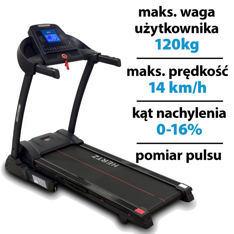 Bieżnia elektryczna HERTZ FITNESS Luna 1470W 14km/h