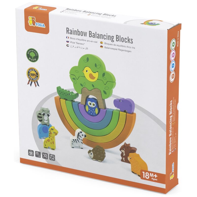 Klocki drewniane VIGA Learn from Fun Równoważnie 44590