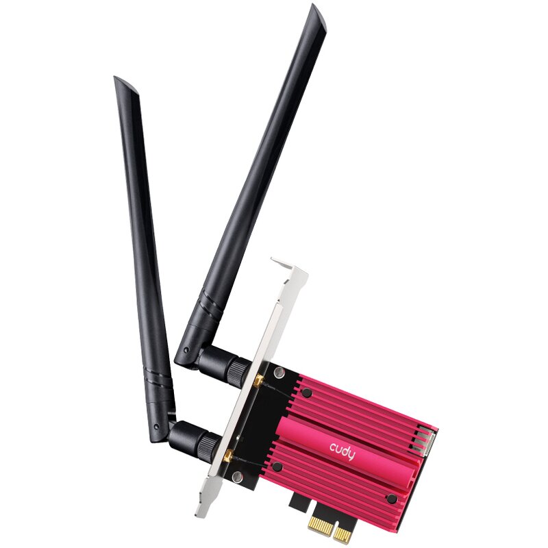 Karta sieciowa CUDY WE3000S AX5400 Wi-Fi 6 + BT 5.2 Intel AX210 Radiator PCIe