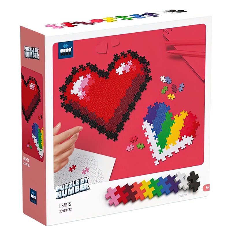 Klocki plastikowe PLUS-PLUS Puzzle by number Serce 014-3911