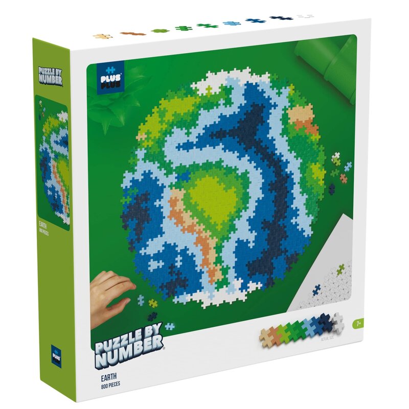 Klocki plastikowe PLUS-PLUS Puzzle by number Ziemia 014-3914