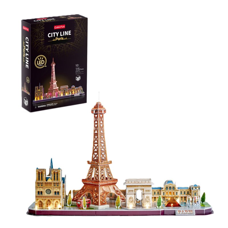 Puzzle 3D CUBIC FUN City Line Paryż 306-L525H (115 elementów)
