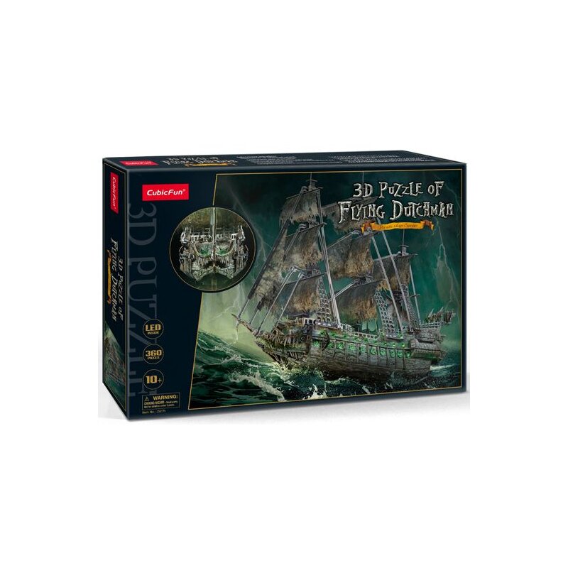 Puzzle 3D CUBIC FUN LED Latający Holender L527H (360 elementów)