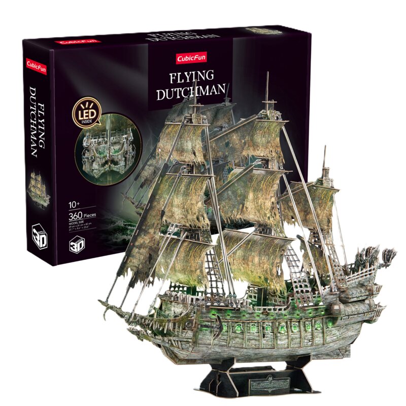 Puzzle 3D CUBIC FUN LED Latający Holender L527H (360 elementów)