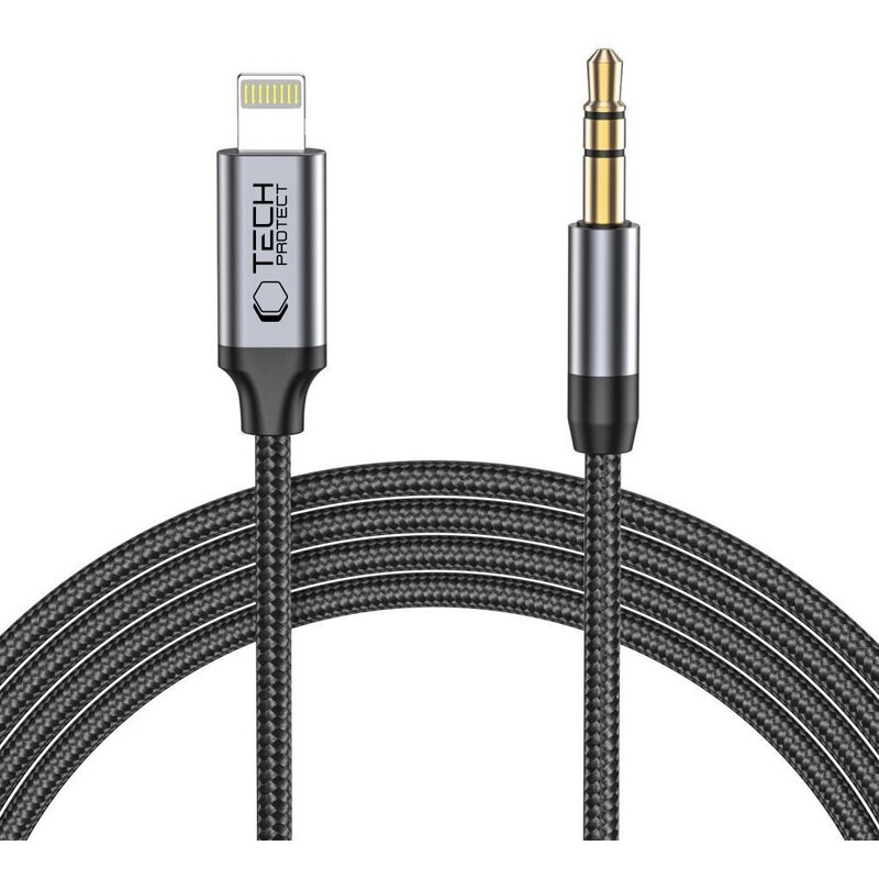 Kabel Jack 3.5 mm - Lightning TECH-PROTECT UltraBoost 1 m