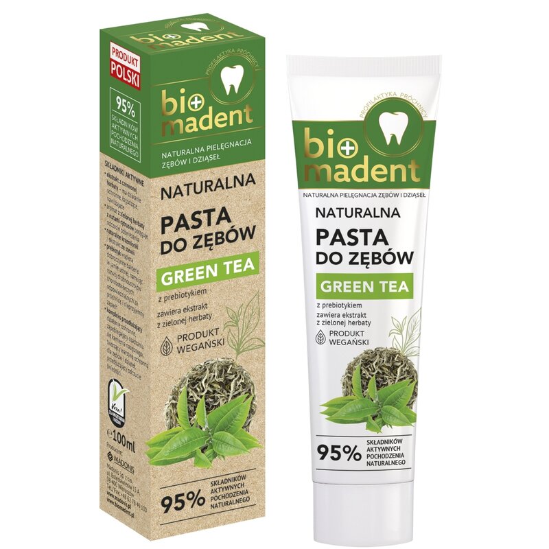 Pasta do zębów BIO MADENT Green Tea z prebiotykiem 100 ml