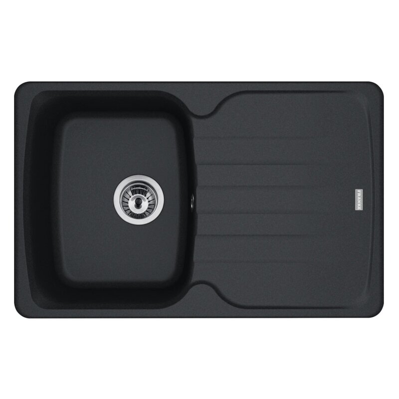 Zlewozmywak jednokomorowy z ociekaczem FRANKE Antea AZG 611-78 114.0676.249 Onyx 50x78