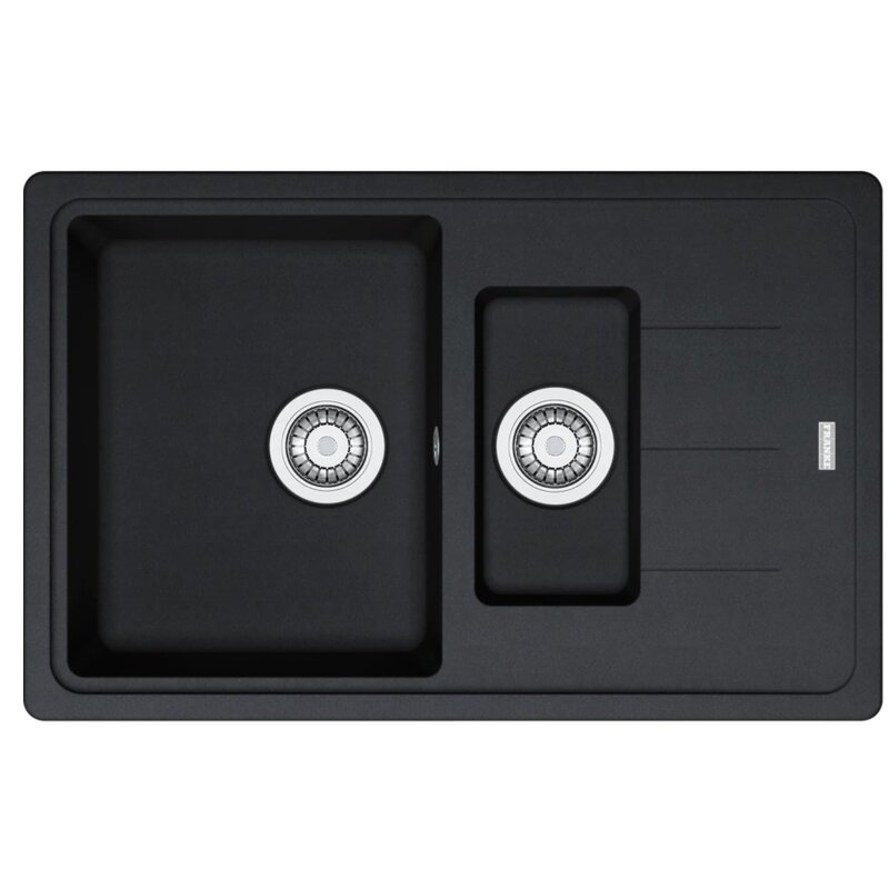Zlewozmywak półtorakomorowy z ociekaczem FRANKE Basis BFG 651-78 114.0676.282 Onyx 50x78