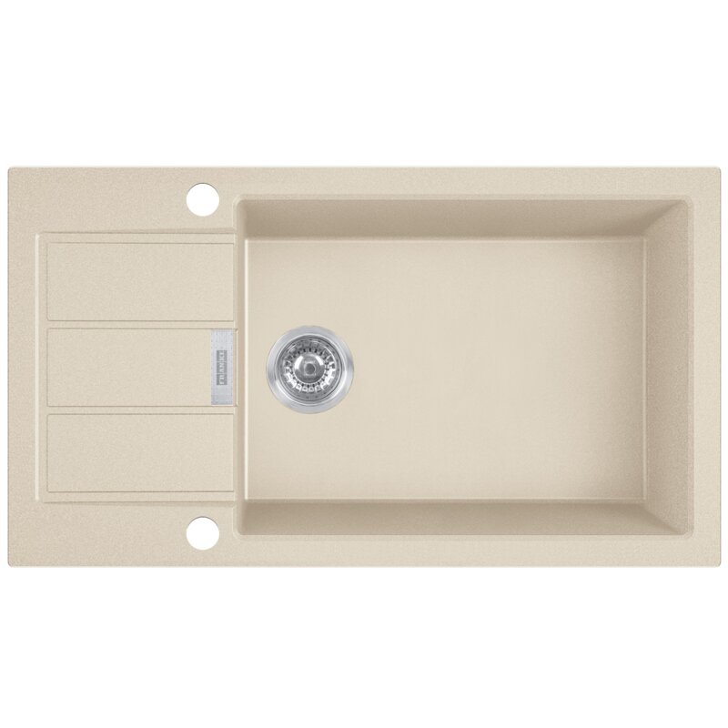 Zlewozmywak jednokomorowy z ociekaczem FRANKE Sirius 2.0 Slim S2D 611-78 XL 143.0671.691 Beżowy 43.5x78