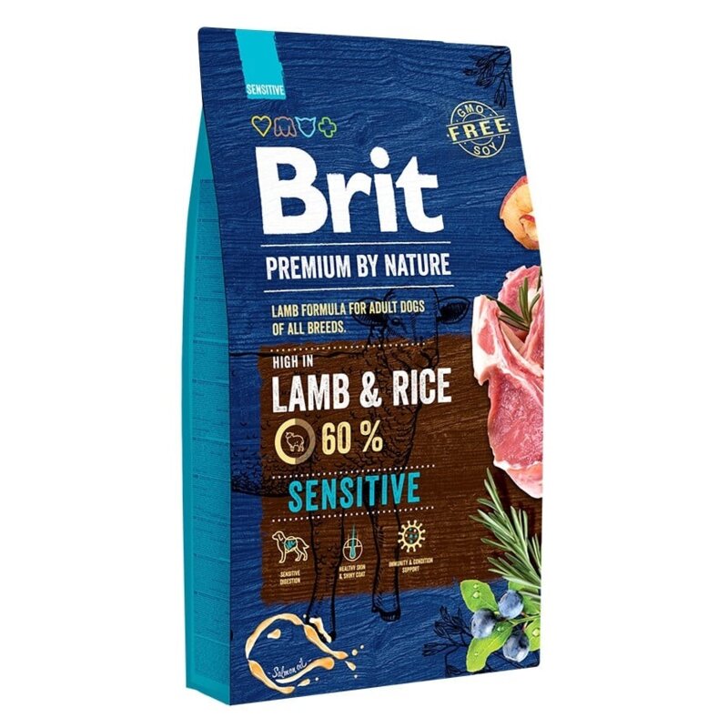 Karma dla psa BRIT Premium By Nature Jagnięcina z ryżem 8 kg