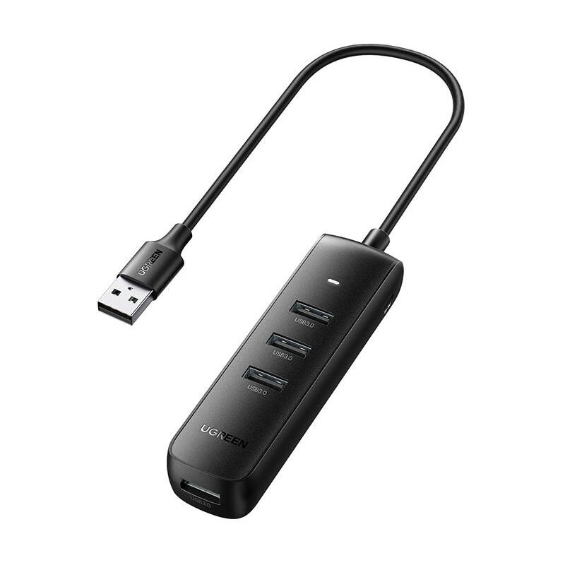 UGREEN Adapter 4w1 CM416 Hub USB do 4x USB 0.25m czarny