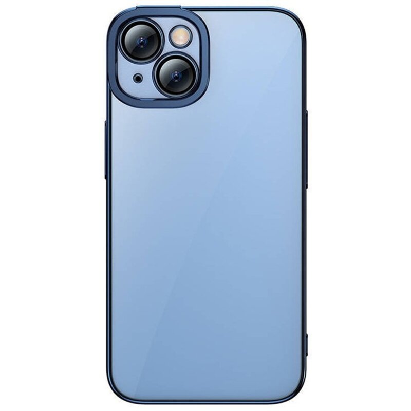 Etui BASEUS Glitter do Apple iPhone 14 Plus Niebieski + szkło hartowane