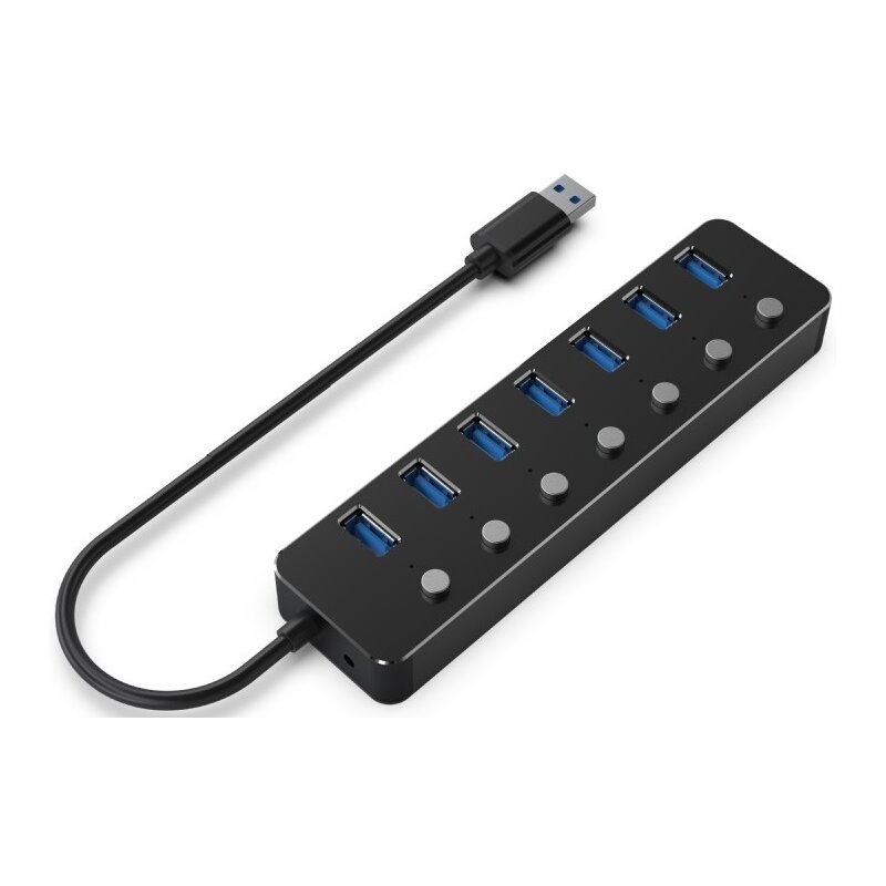 Hub GEMBIRD UHB-U3P7P-01 USB 3.2 Gen. 1, Pasywny