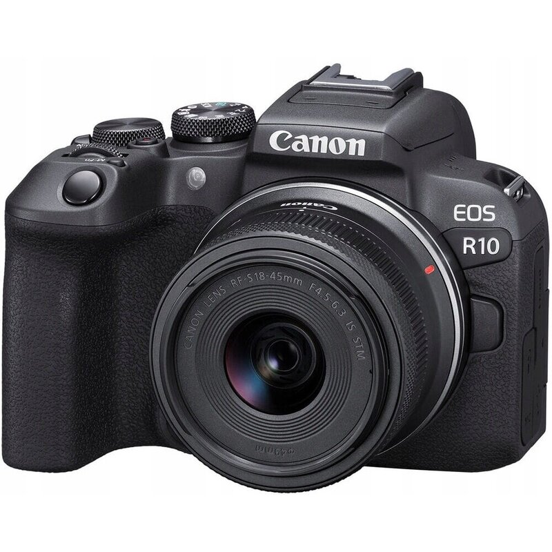 Aparat bezlusterkowy CANON EOS R10 + Obiektyw RF-S 18-45mm f/4.5-6.3 IS STM, 24.2Mpix, 4K30, 15kl/sek