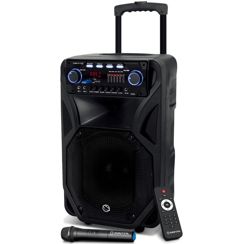 Power Audio MANTA SPK 5021 PRO, 80W, Bluetooth, Bateria 5 godzin,  Wejście mikrofonowe i gitarowe, Mikrofon bezprzewodowy